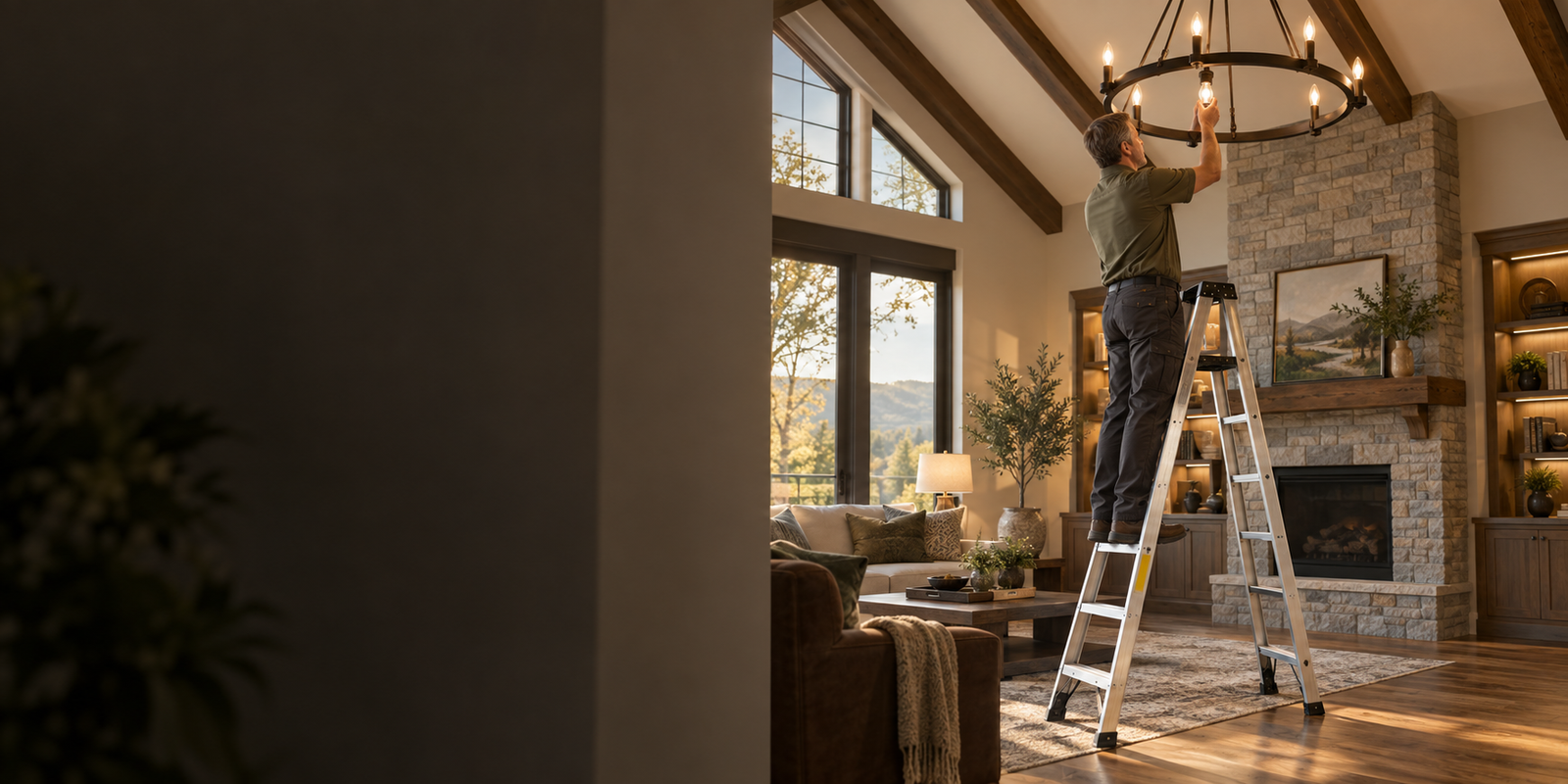 Safe at Home TN high ceiling light bulb replacement service