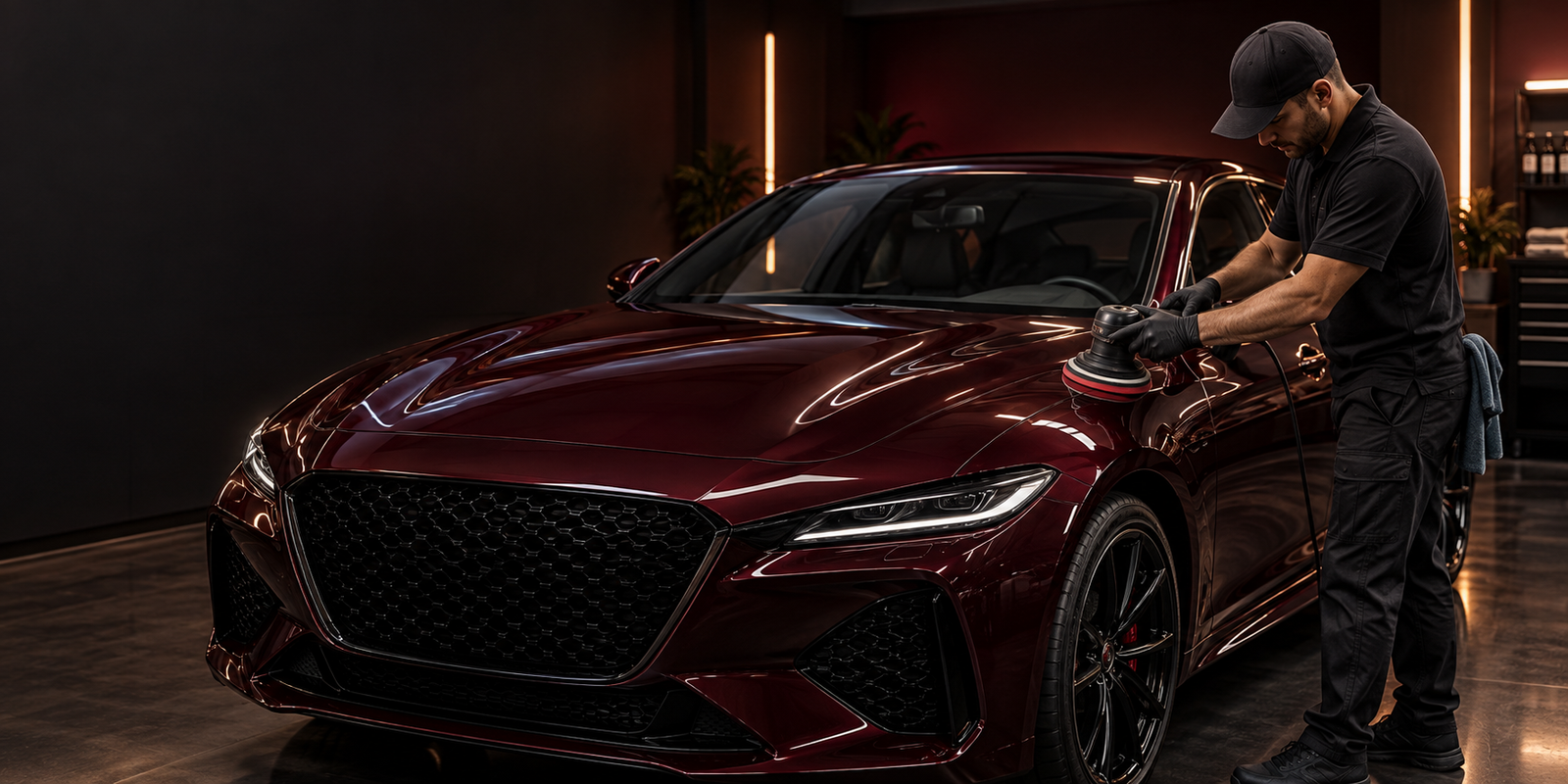 Automotive paint correction and a glossy vehicle finish
